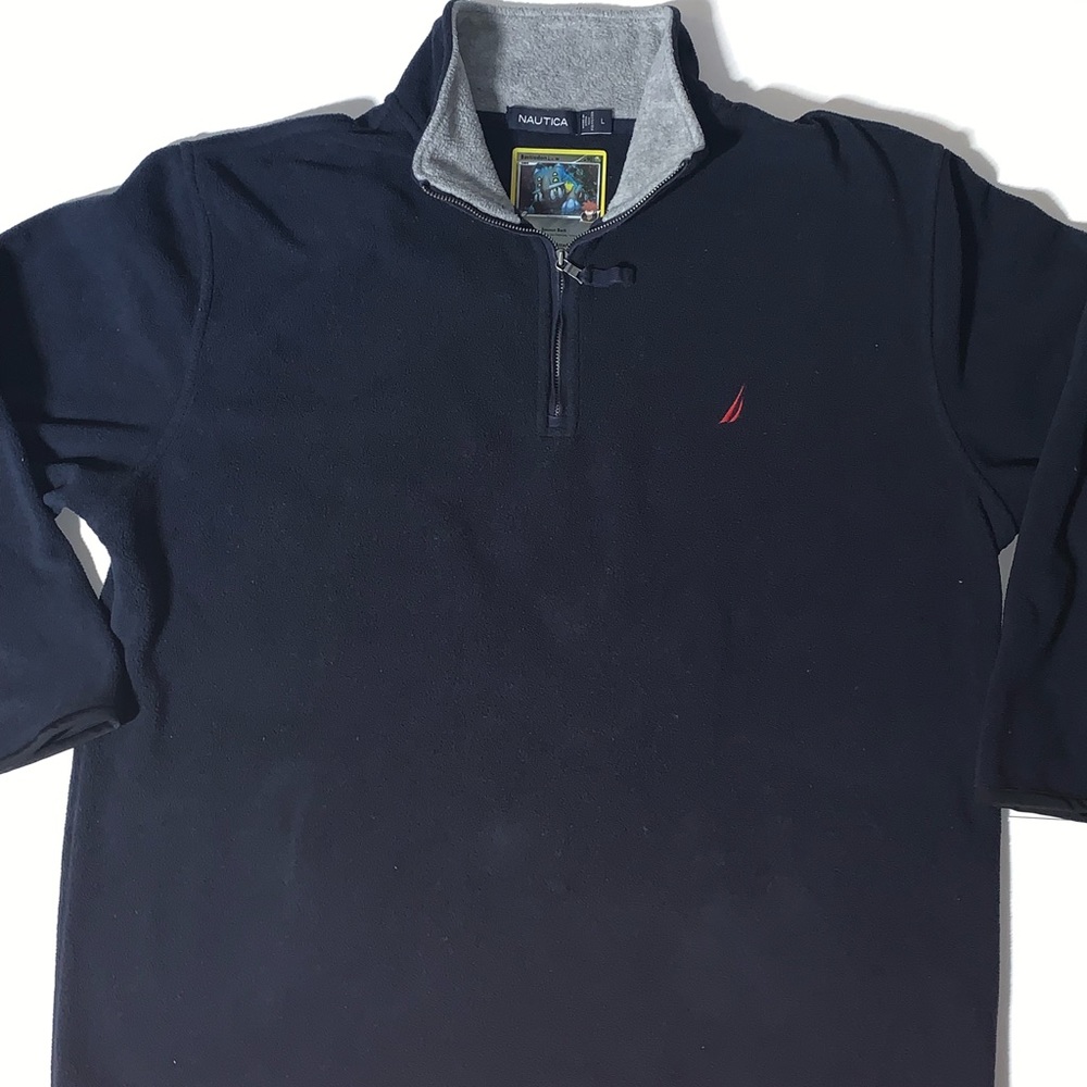 navy blue nautica pull over
